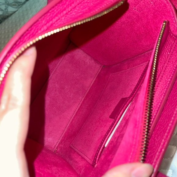 (SOLD)CELINE Nano Luggage Fuchsia Drummed Calfskin - Picture 4 of 6